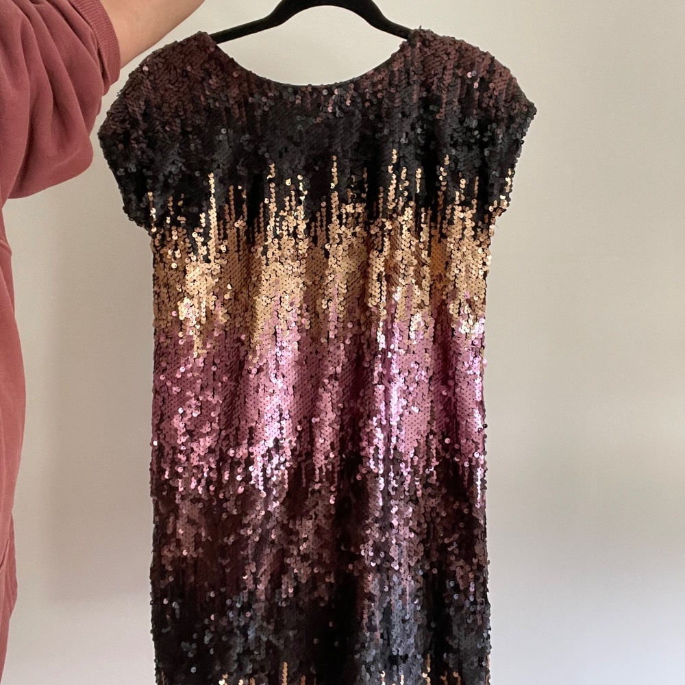Ombré Sequin Shift Dress